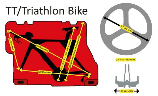 road bike box size